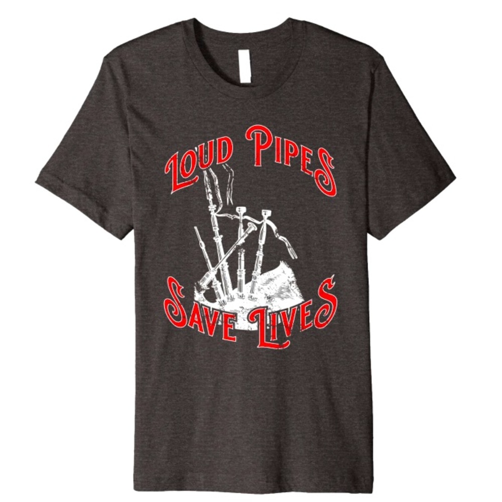 🔓LOUD PIPES SAVE LIVES graphic tee NEW men’s S